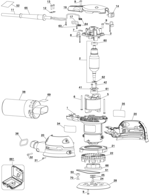 Page A Diagram and Parts List for 343K 1 Porter Cable Sander Polisher